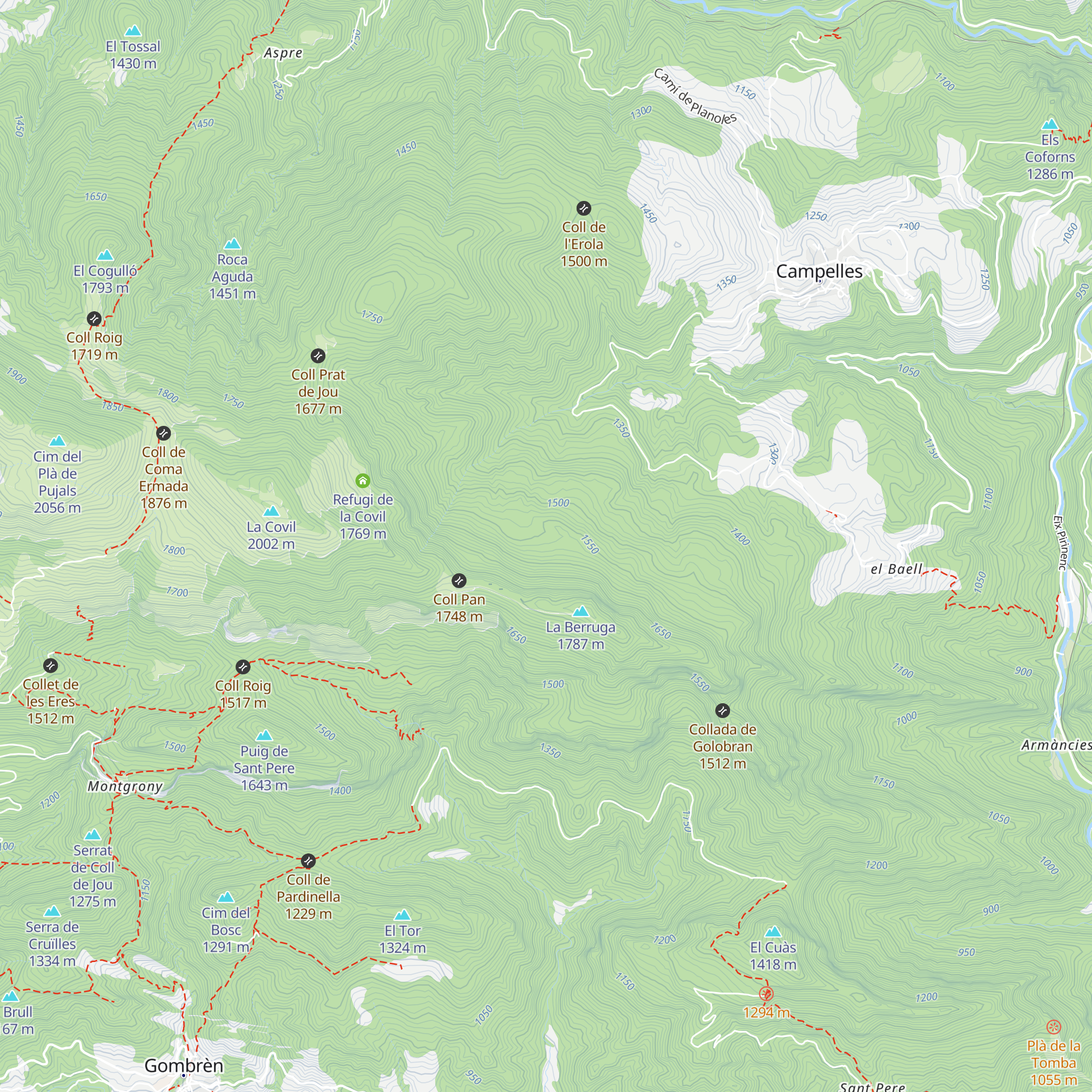 Refugi Pla de Prats map