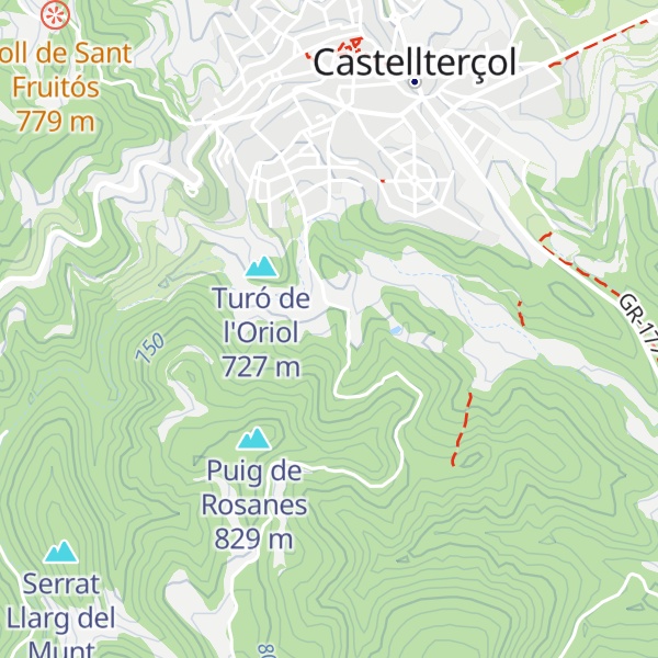 Map of Turó del Castell