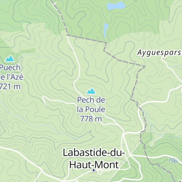 Map of Pech de la Poule
