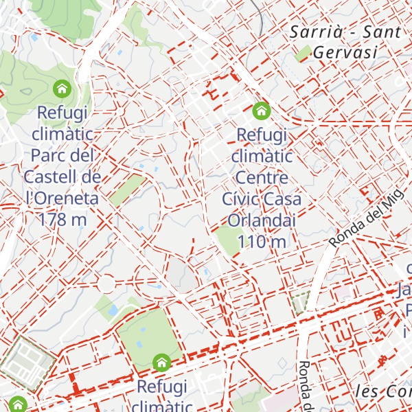 Map of Refugi climàtic Jardins de Vil·la Amèlia