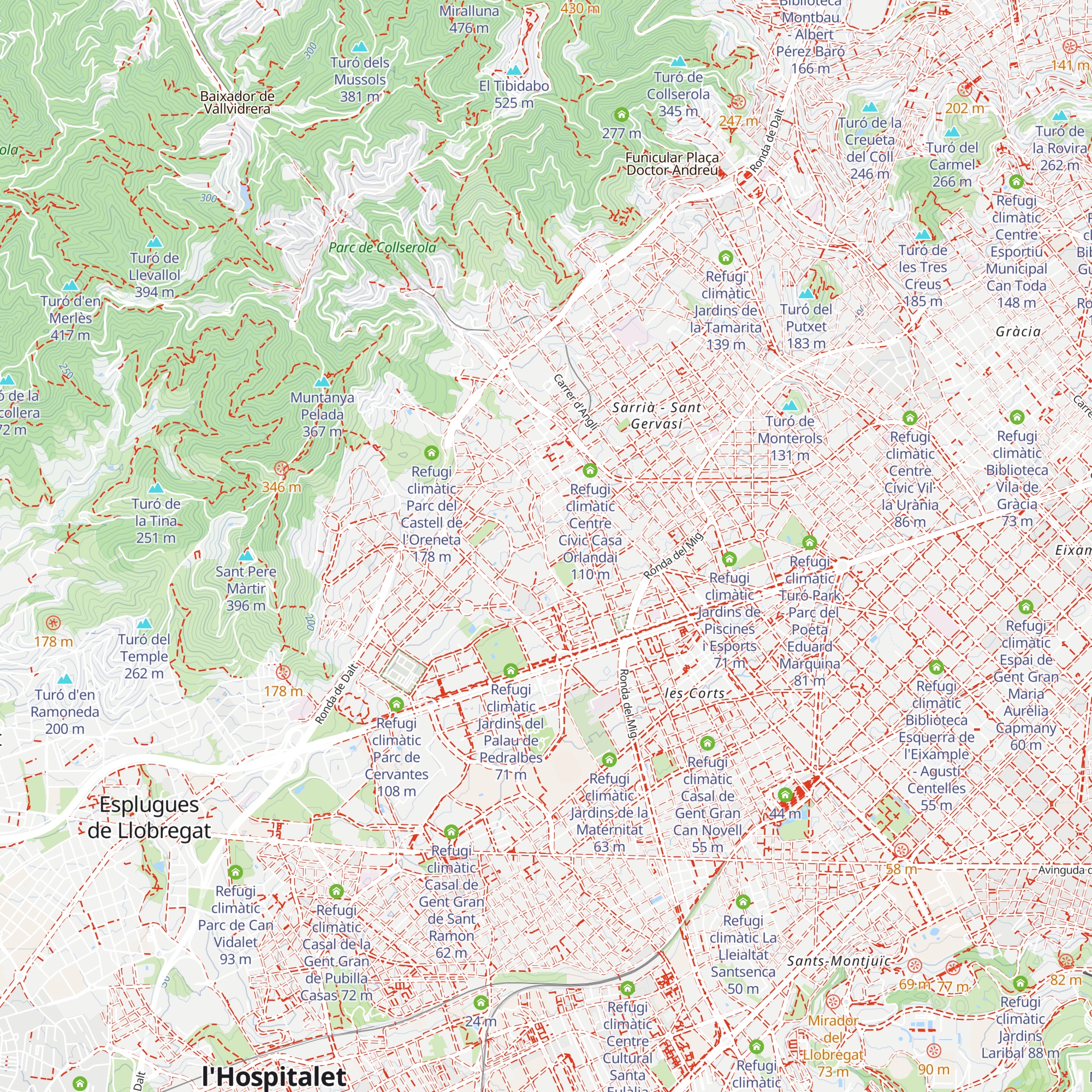 Refugi climàtic Jardins de Vil·la Amèlia map