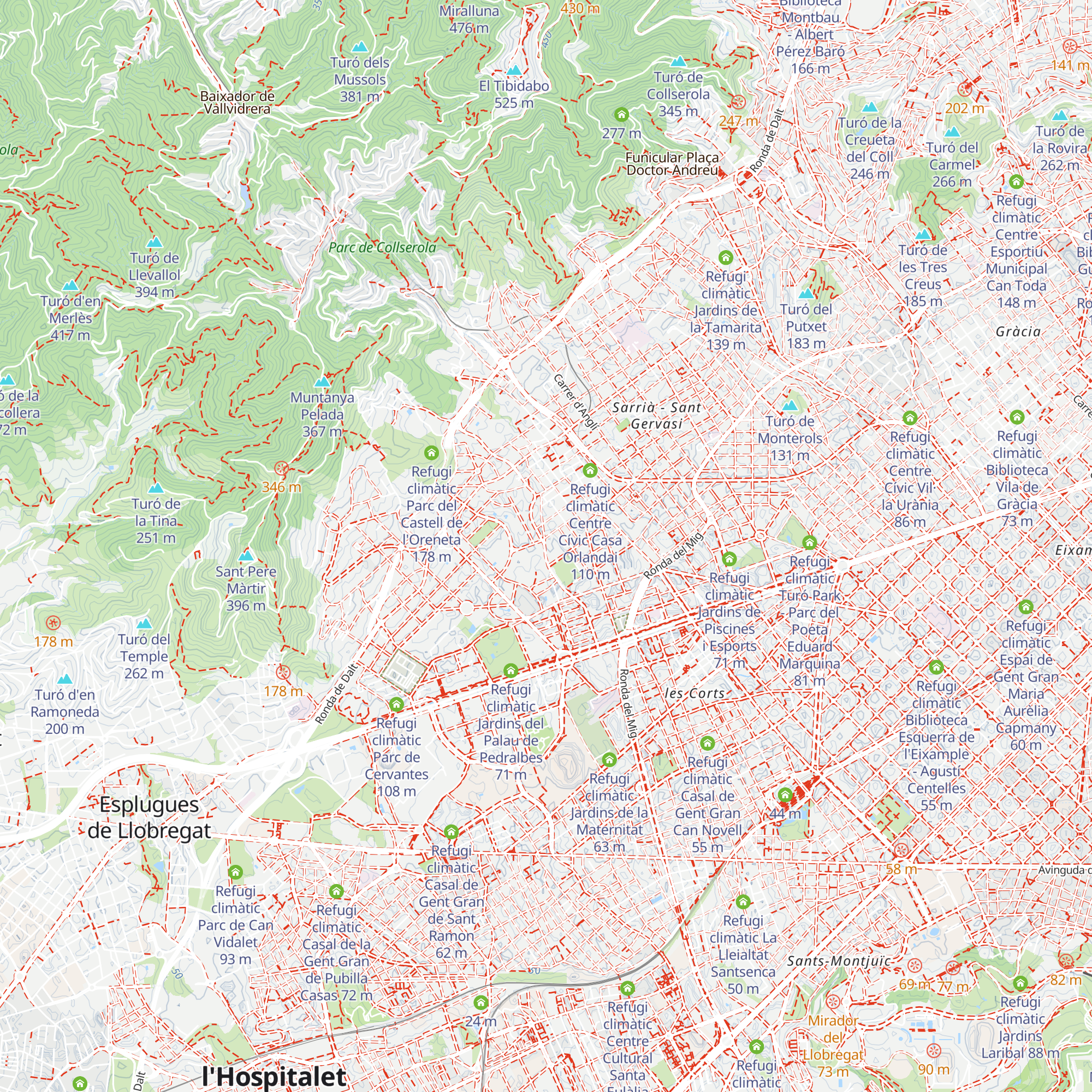 Refugi climàtic Jardins de Vil·la Amèlia map
