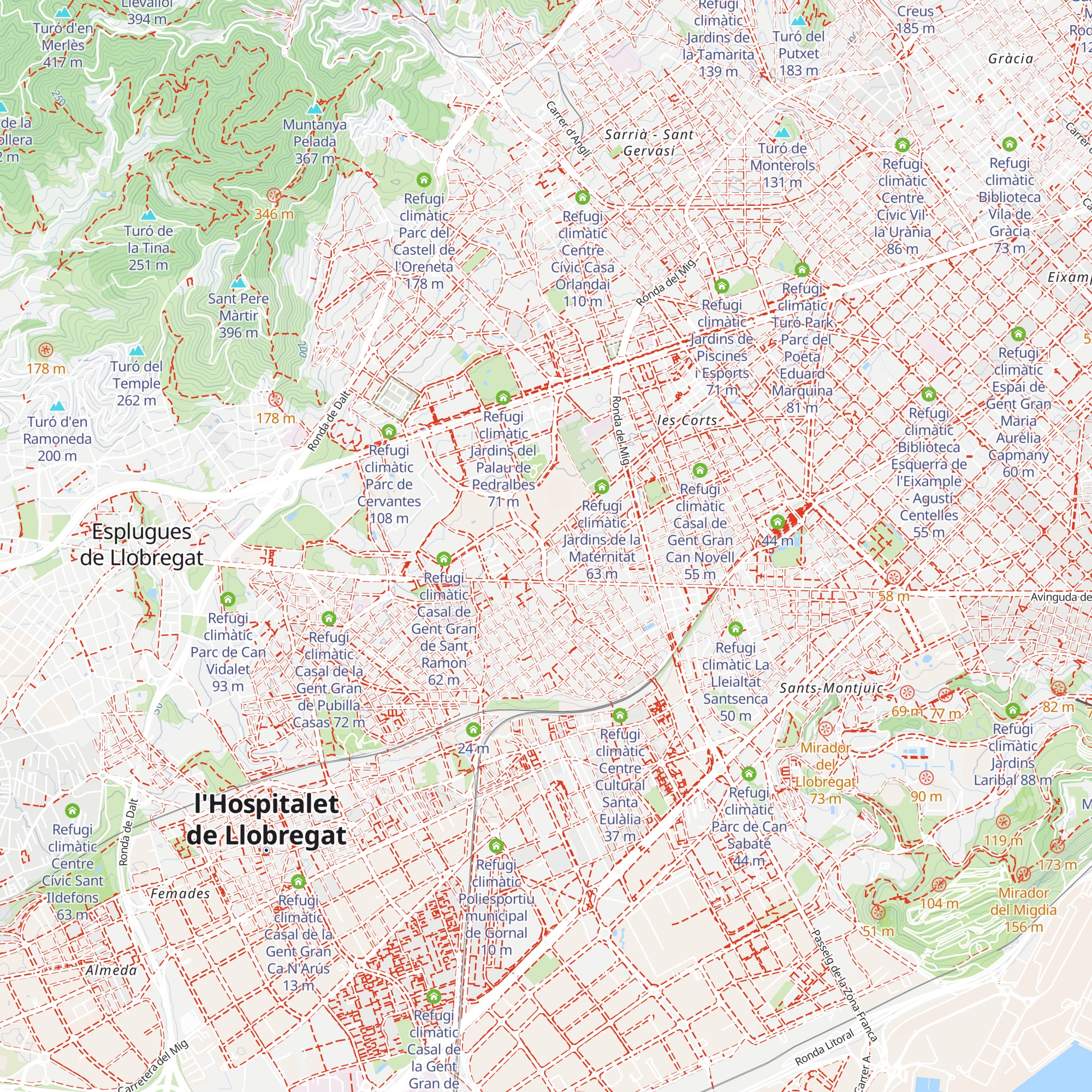 Refugi climàtic Centre Cívic Josep Maria Trias i Peitx map