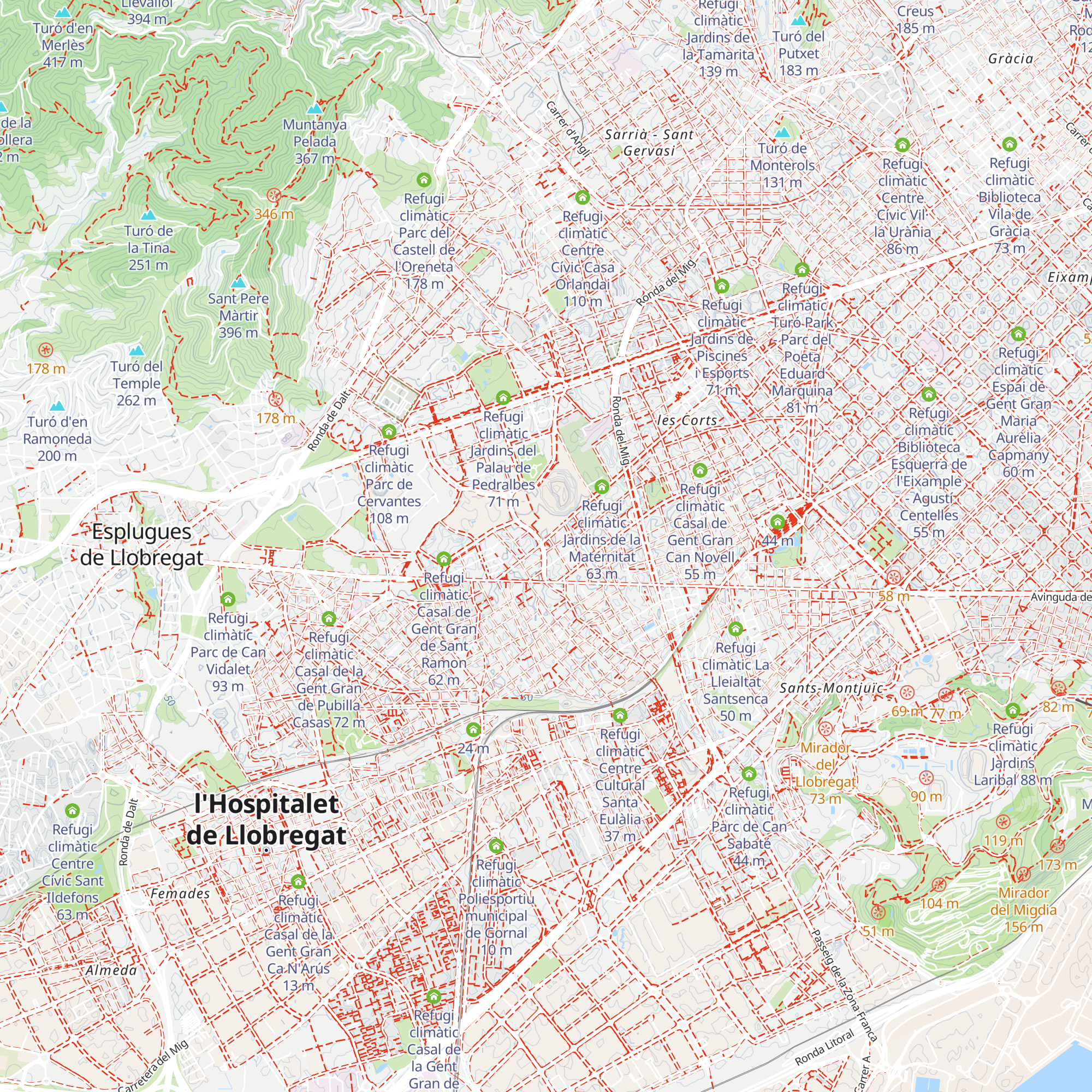 Refugi climàtic Centre Cívic Josep Maria Trias i Peitx map
