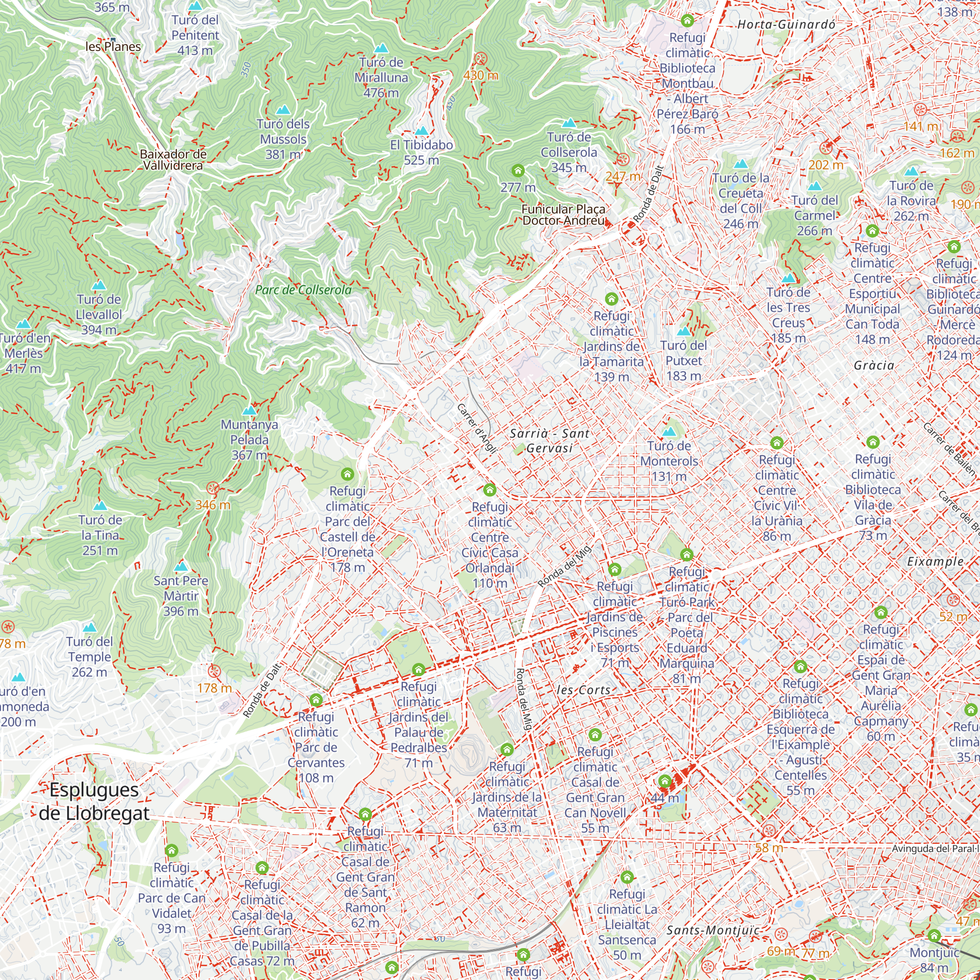 Refugi climàtic Centre Cívic Casa Orlandai map