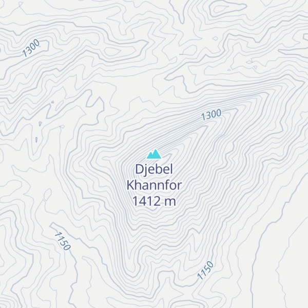 Map of Djebel Khannfor