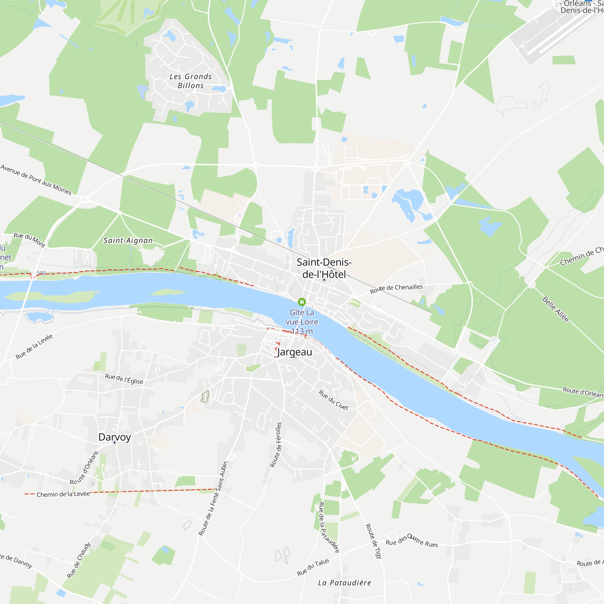 Gîte La vue Loire map