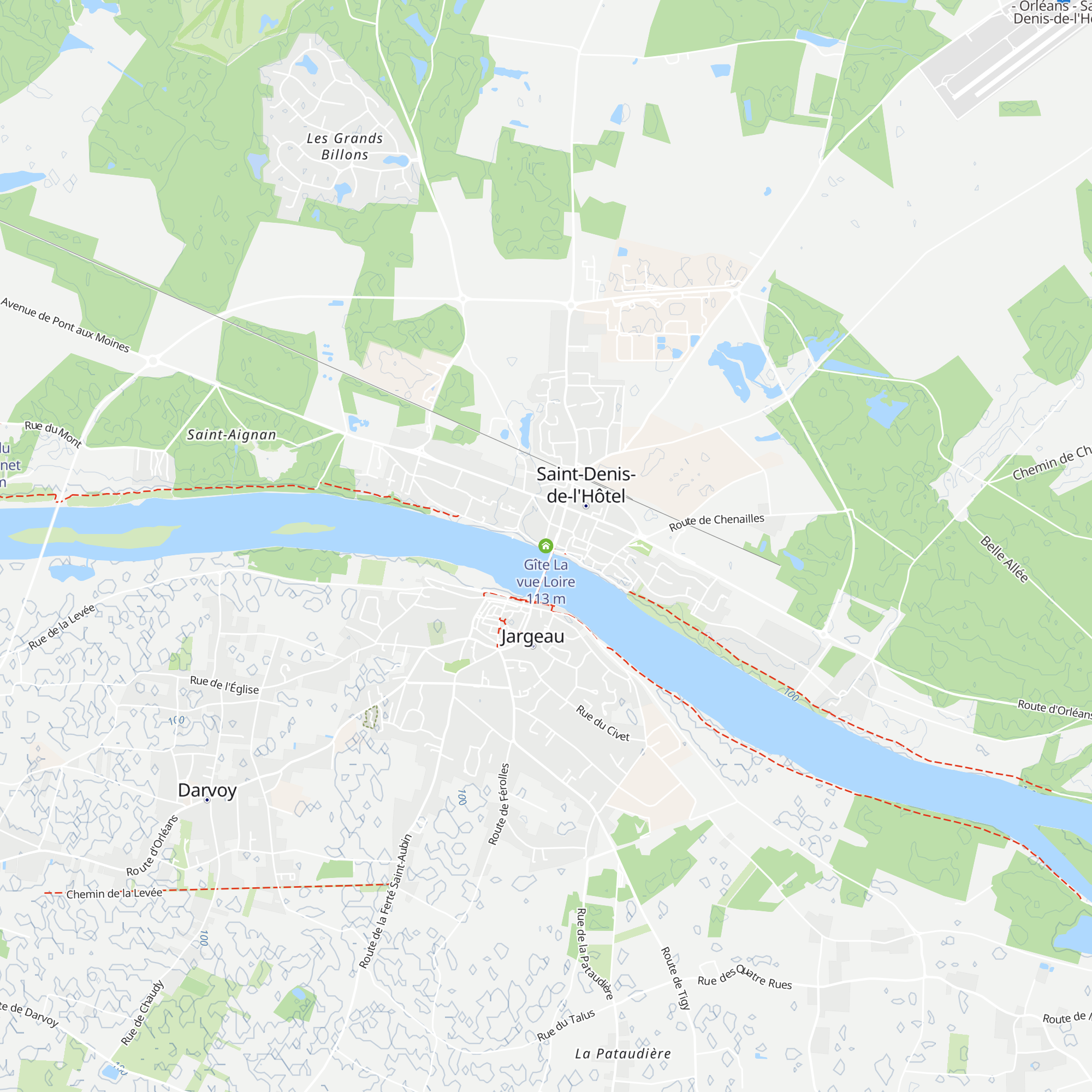Gîte La vue Loire map