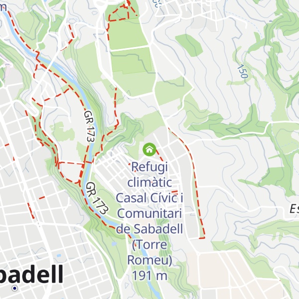 Map of Refugi climàtic Casal Cívic i Comunitari de Sabadell (Torre Romeu)