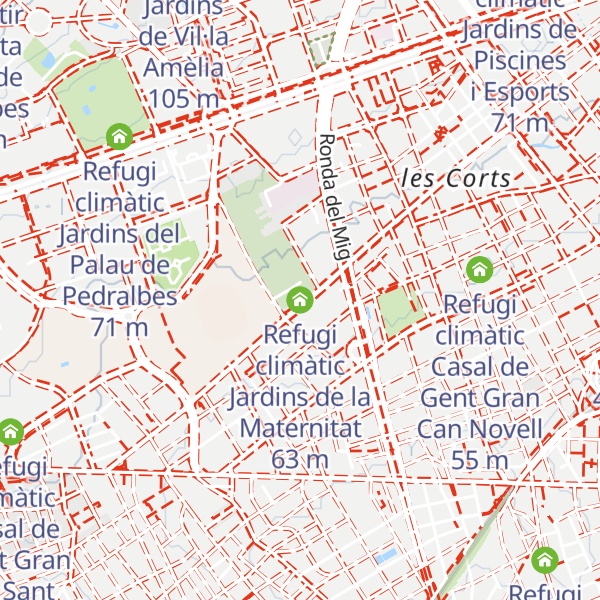 Map of Refugi climàtic Jardins de la Maternitat