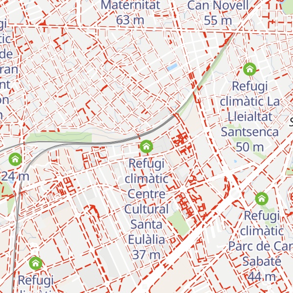 Map of Refugi climàtic Centre Cultural Santa Eulàlia