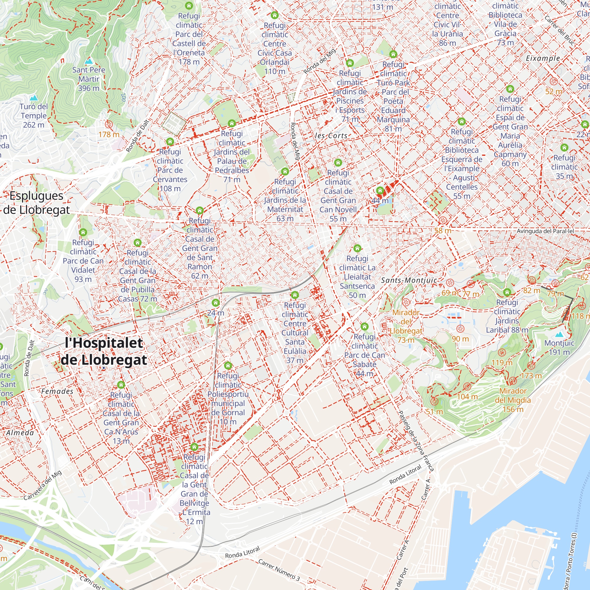 Refugi climàtic Centre Cultural Santa Eulàlia map
