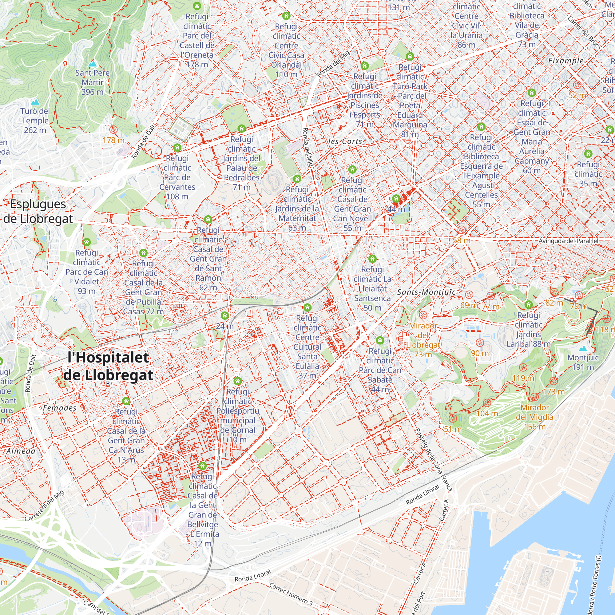 Refugi climàtic Centre Cultural Santa Eulàlia map