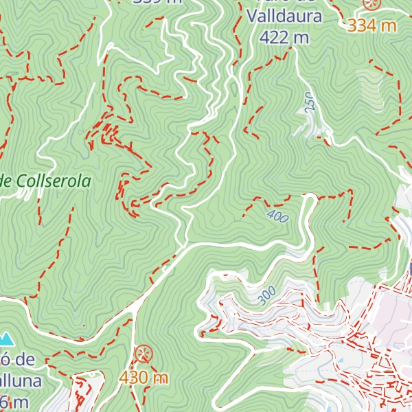 Map of Turó de la Font Groga