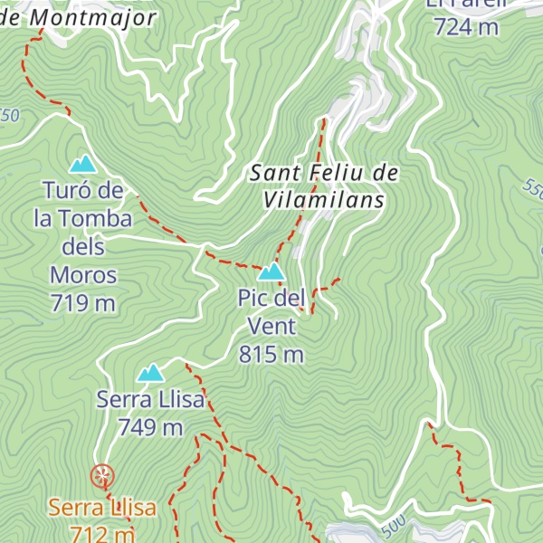 Map of Pic del Vent