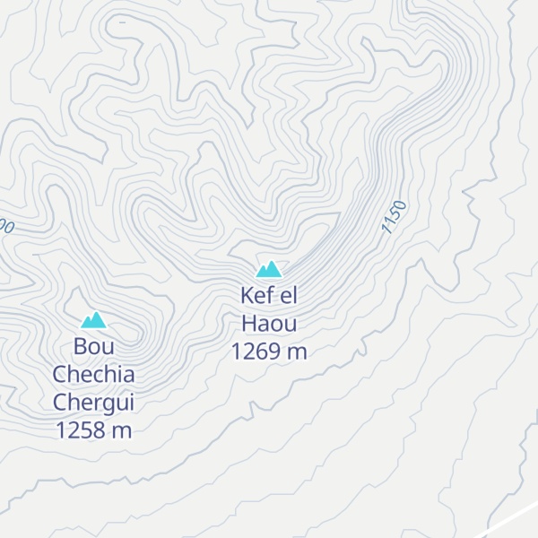 Map of Kef el Haou