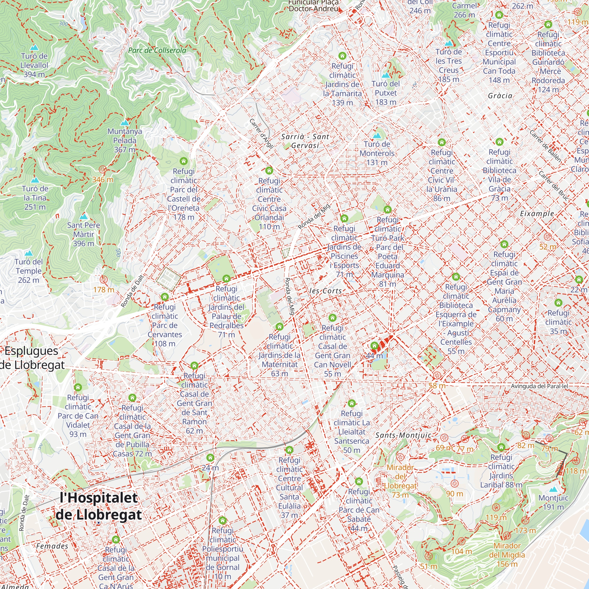 Refugi climàtic Centre Cívic Tomasa Cuevas - Les Corts map