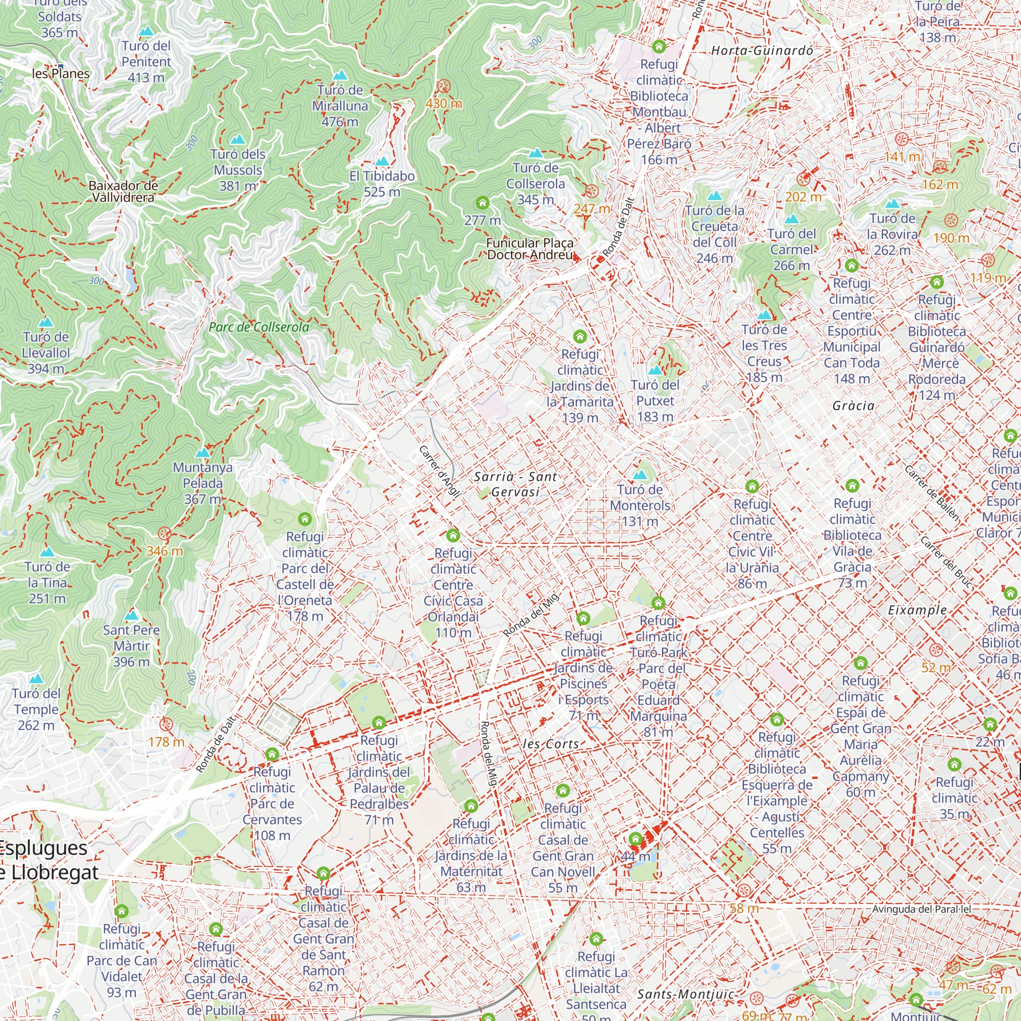 Refugi climàtic Biblioteca Clarà map