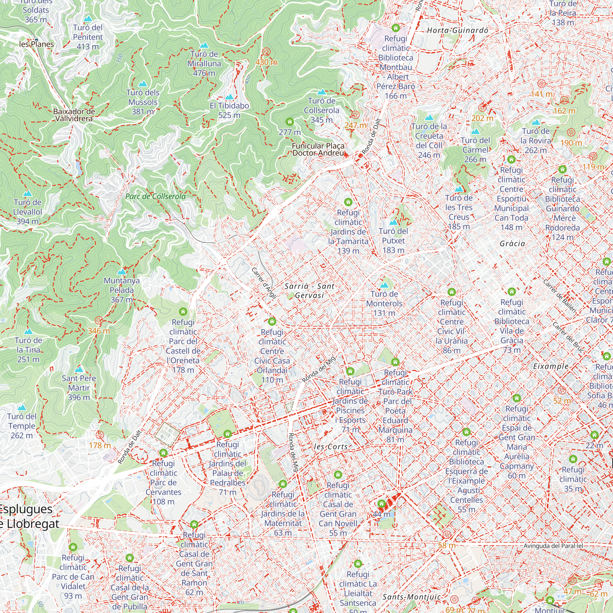 Refugi climàtic Biblioteca Clarà map