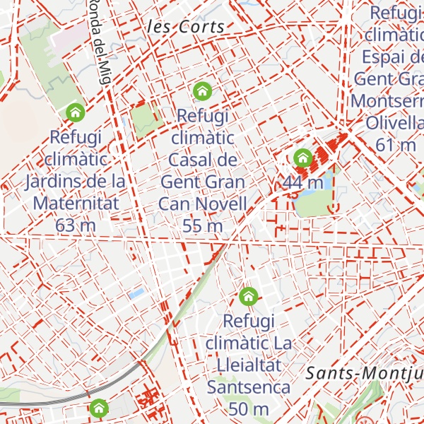 Map of Refugi climàtic Biblioteca Vapor Vell