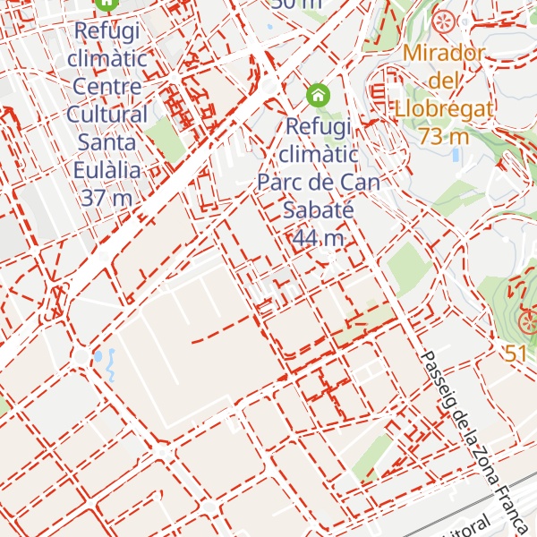 Map of Refugi climàtic Casal de Gent Gran Sant Cristòfol