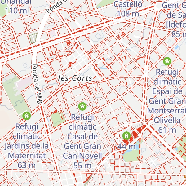 Map of Refugi climàtic Biblioteca Montserrat Abelló