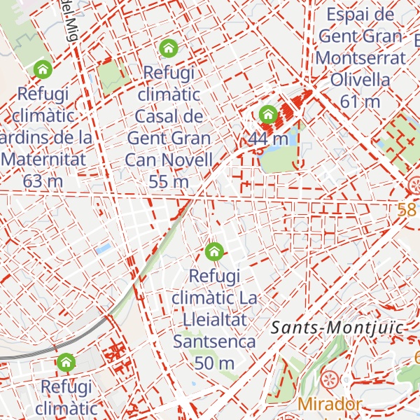 Map of Refugi climàtic Casal de Gent Gran Cotxeres de Sants