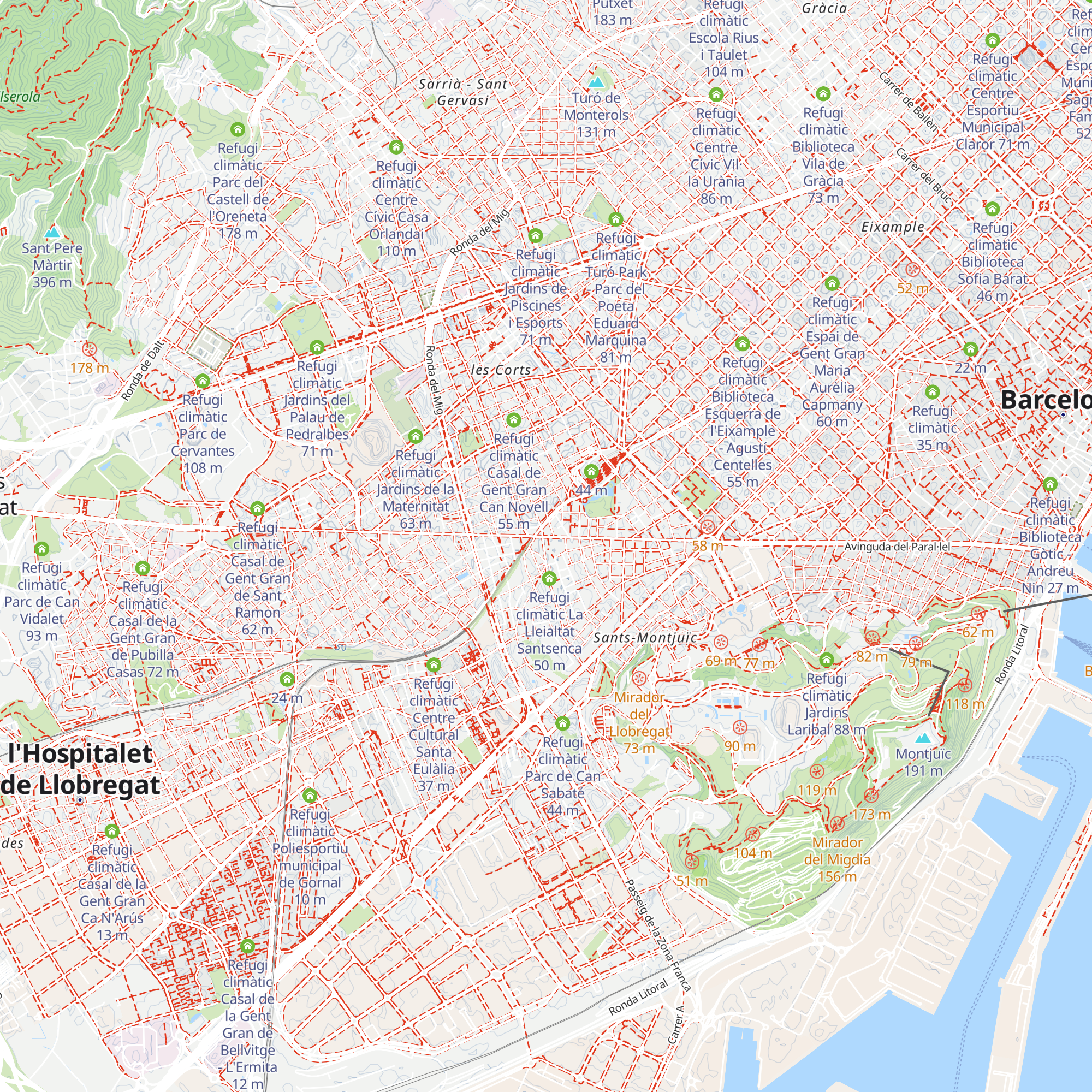 Refugi climàtic Casal de Gent Gran Cotxeres de Sants map