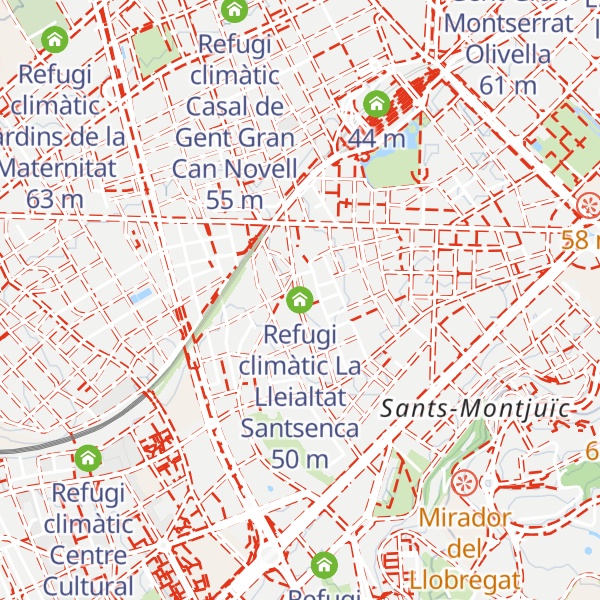 Map of Refugi climàtic La Lleialtat Santsenca