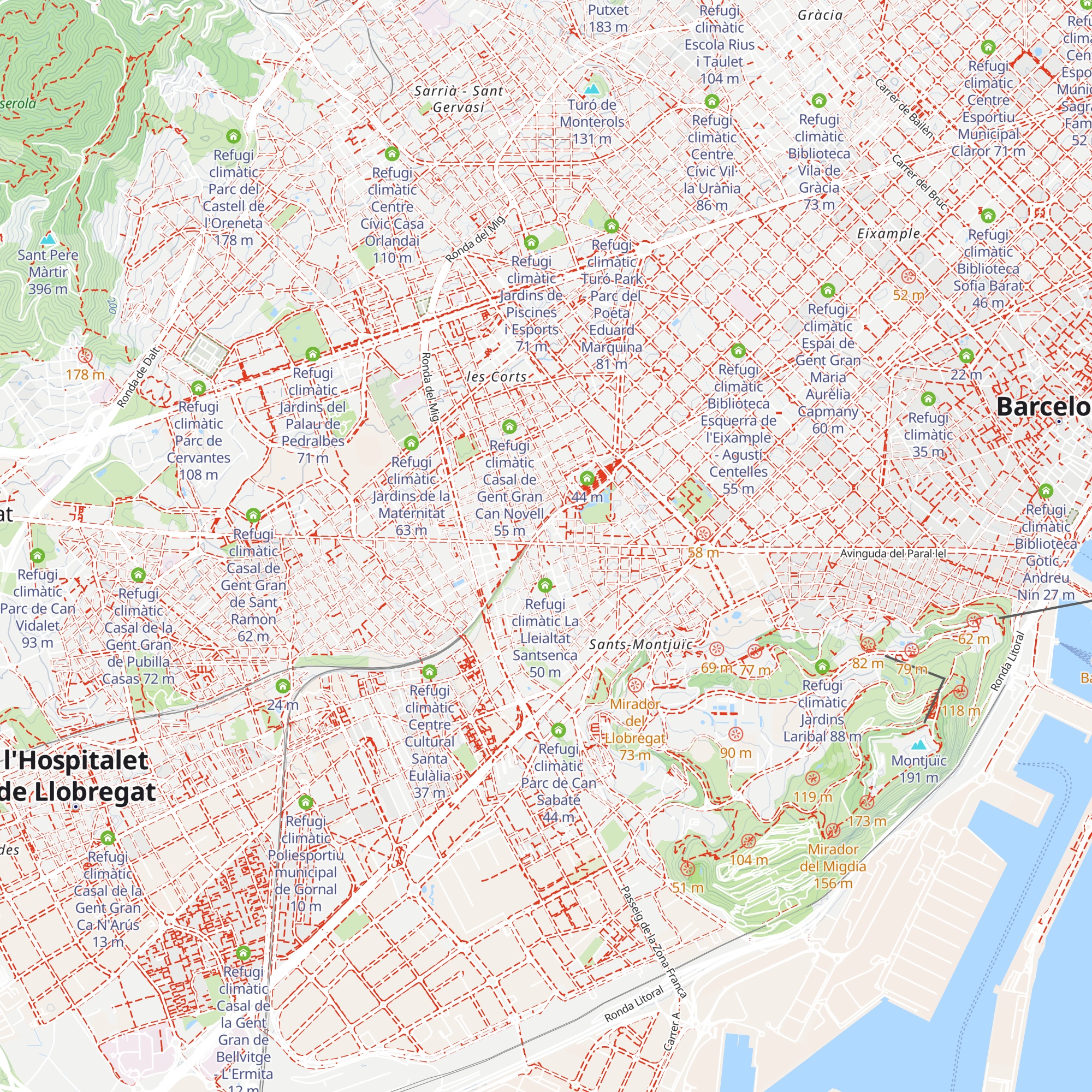 Refugi climàtic Centre Cívic Cotxeres de Sants map