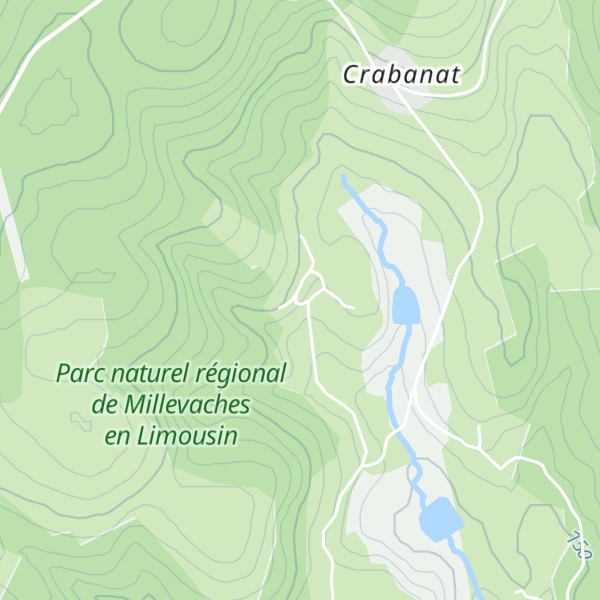 Map of Gîtes de Villemonteix