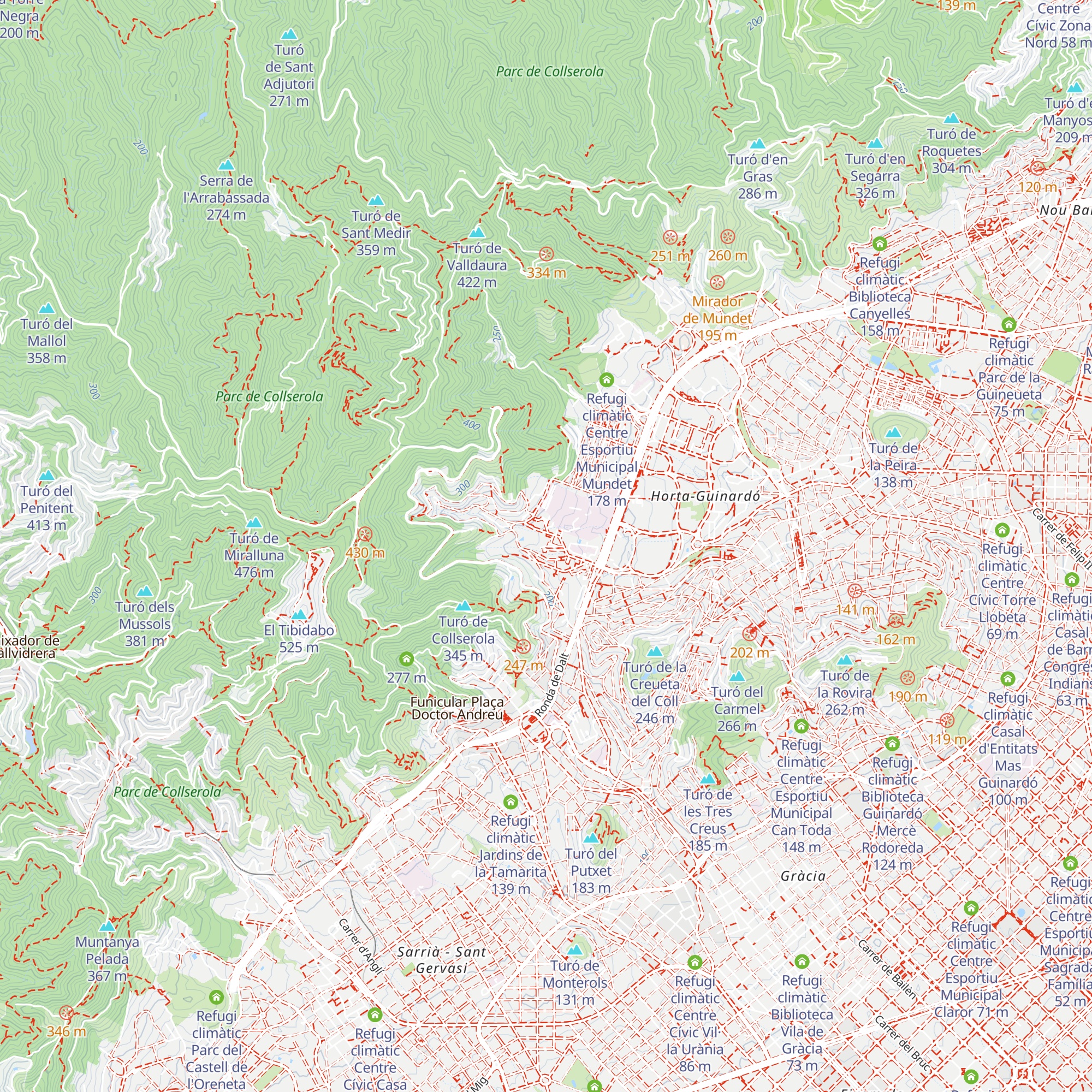 Refugi climàtic Casal de Gent Gran de Sant Genís dels Agudells map