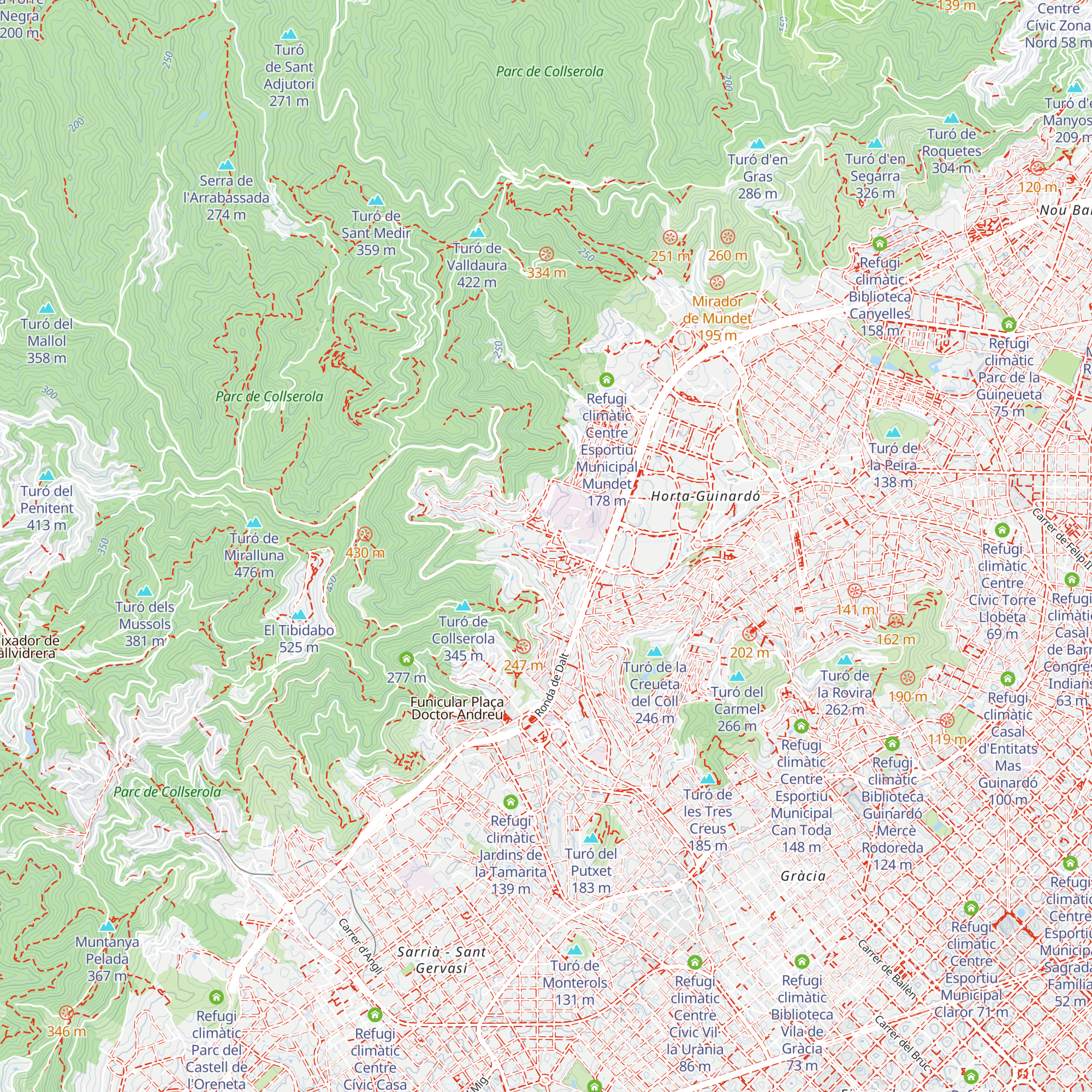 Refugi climàtic Casal de Gent Gran de Sant Genís dels Agudells map