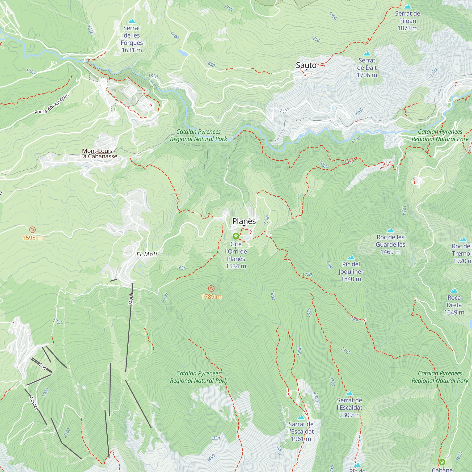 Gîte l'Orri de Planès map