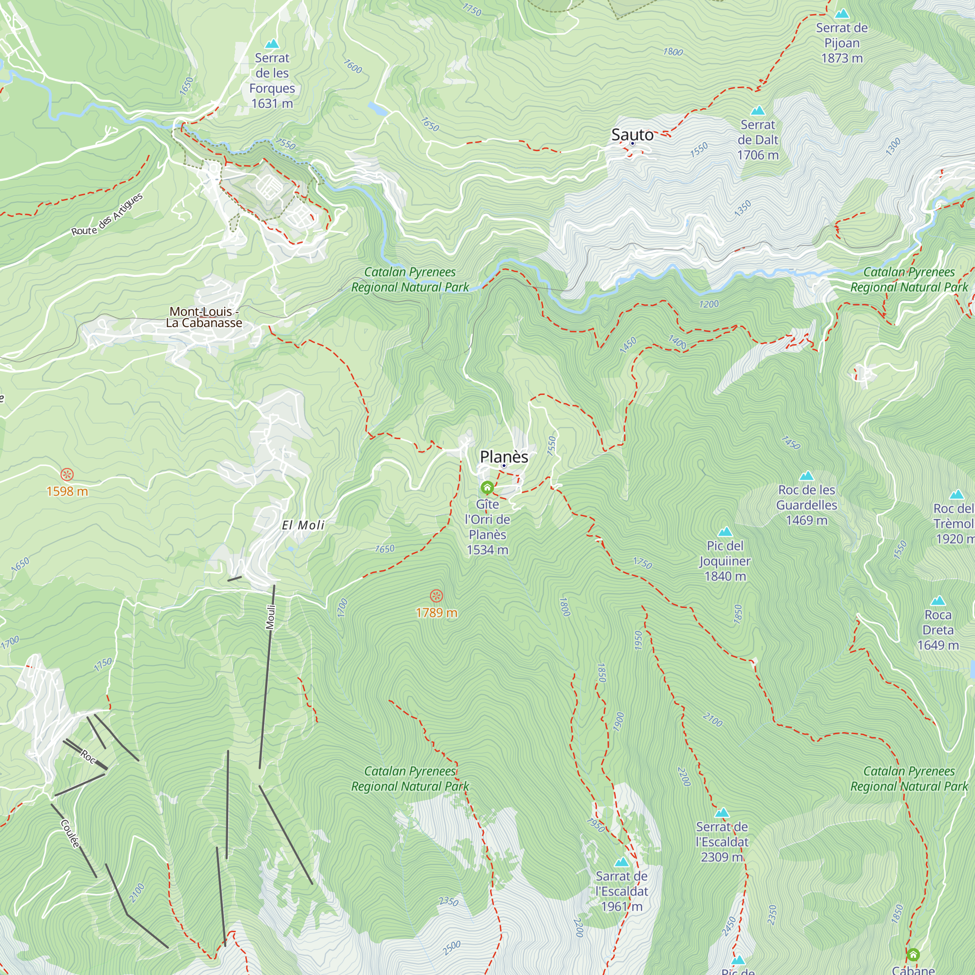 Gîte l'Orri de Planès map