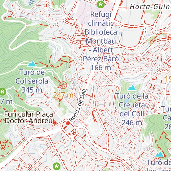 Map of Refugi climàtic Biblioteca Vallcarca i els Penitents - M. Antonieta Cot