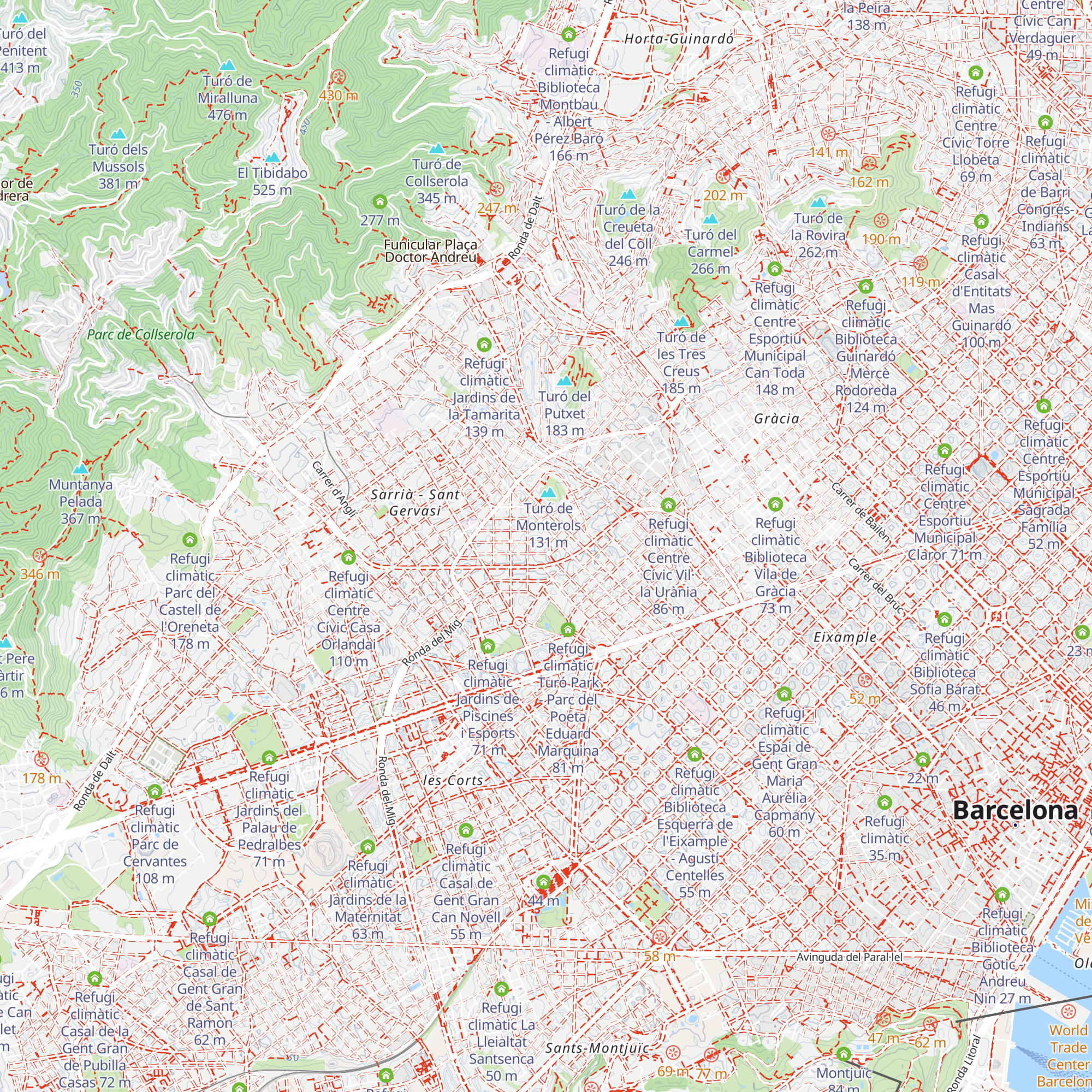 Refugi climàtic Casal de Gent Gran Can Castelló map