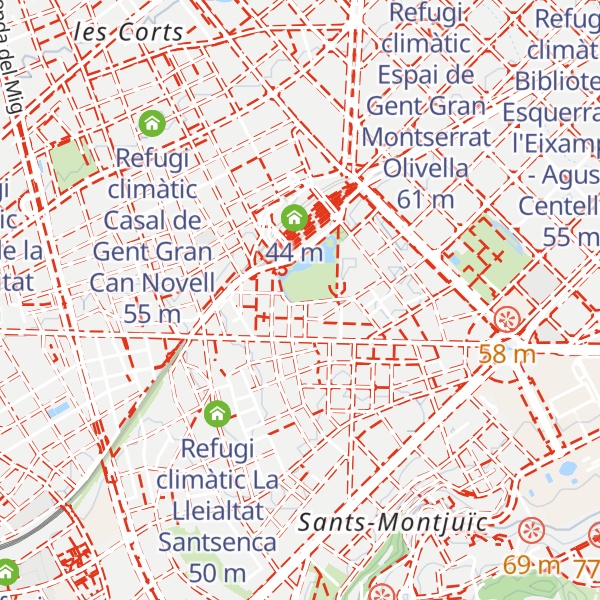 Map of Refugi climàtic Escola Bressol Municipal Pau