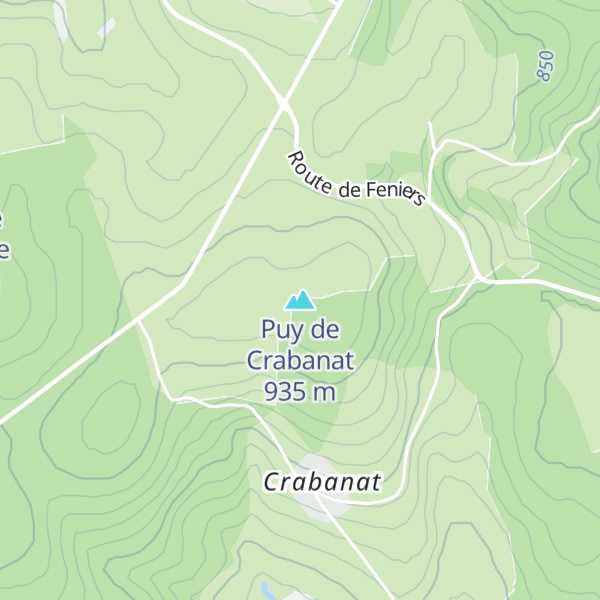 Map of Puy de Crabanat