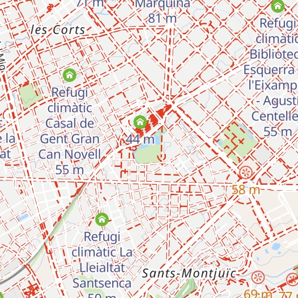 Map of Refugi climàtic Parc de l'Espanya Industrial