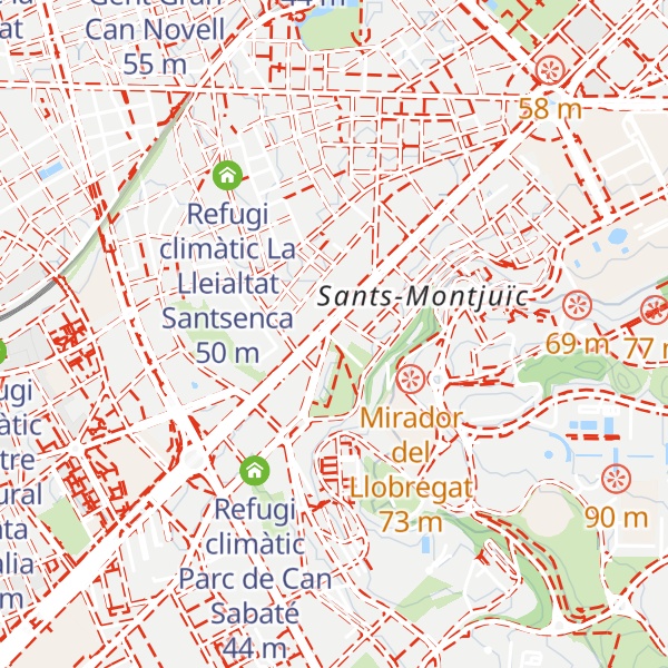 Map of Refugi climàtic Parc de la Font Florida