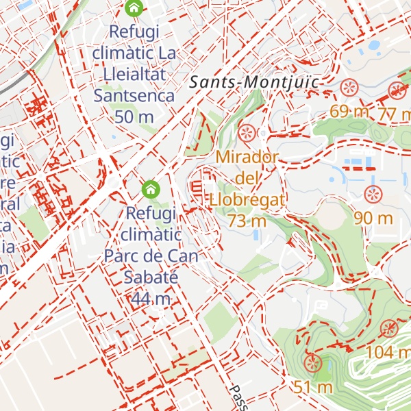 Map of Refugi climàtic Espai de Gent Gran El Polvorí