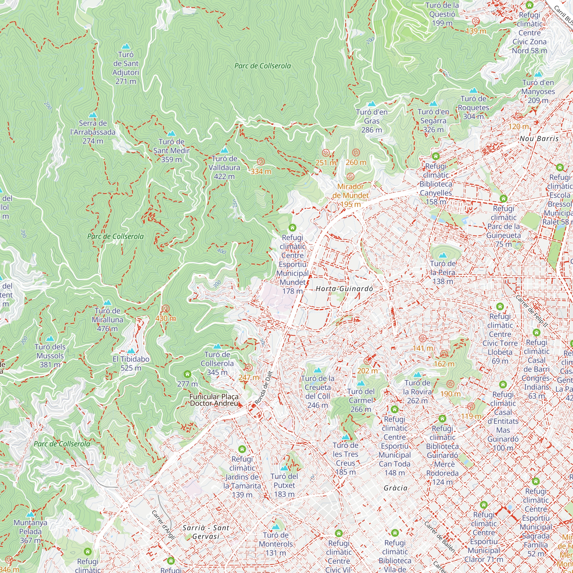 Refugi climàtic Biblioteca Montbau - Albert Pérez Baró map