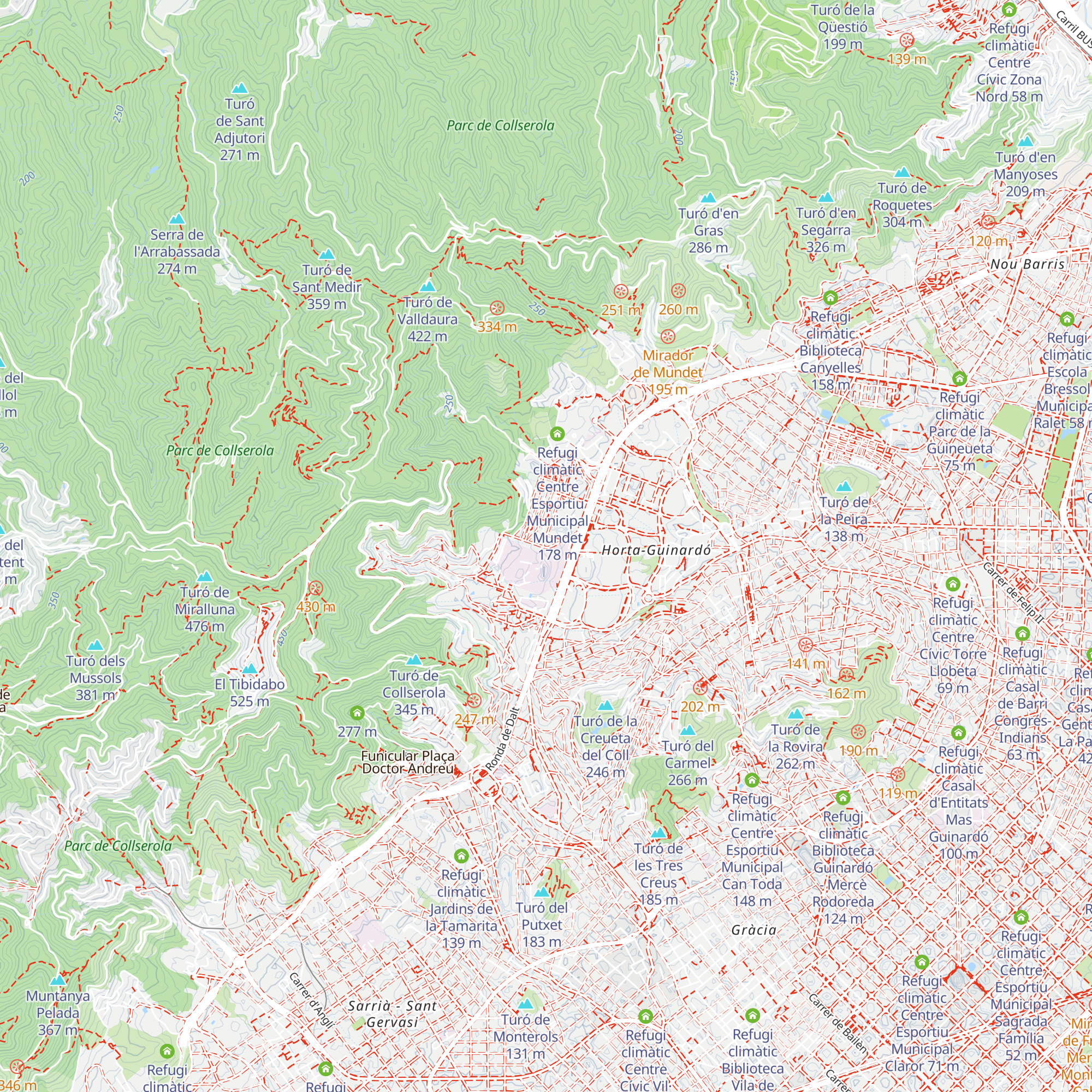 Refugi climàtic Biblioteca Montbau - Albert Pérez Baró map