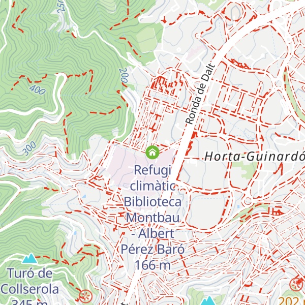 Map of Refugi climàtic Biblioteca Montbau - Albert Pérez Baró