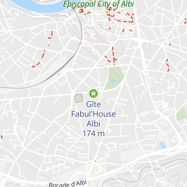 Map of Gîte Fabul'House Albi