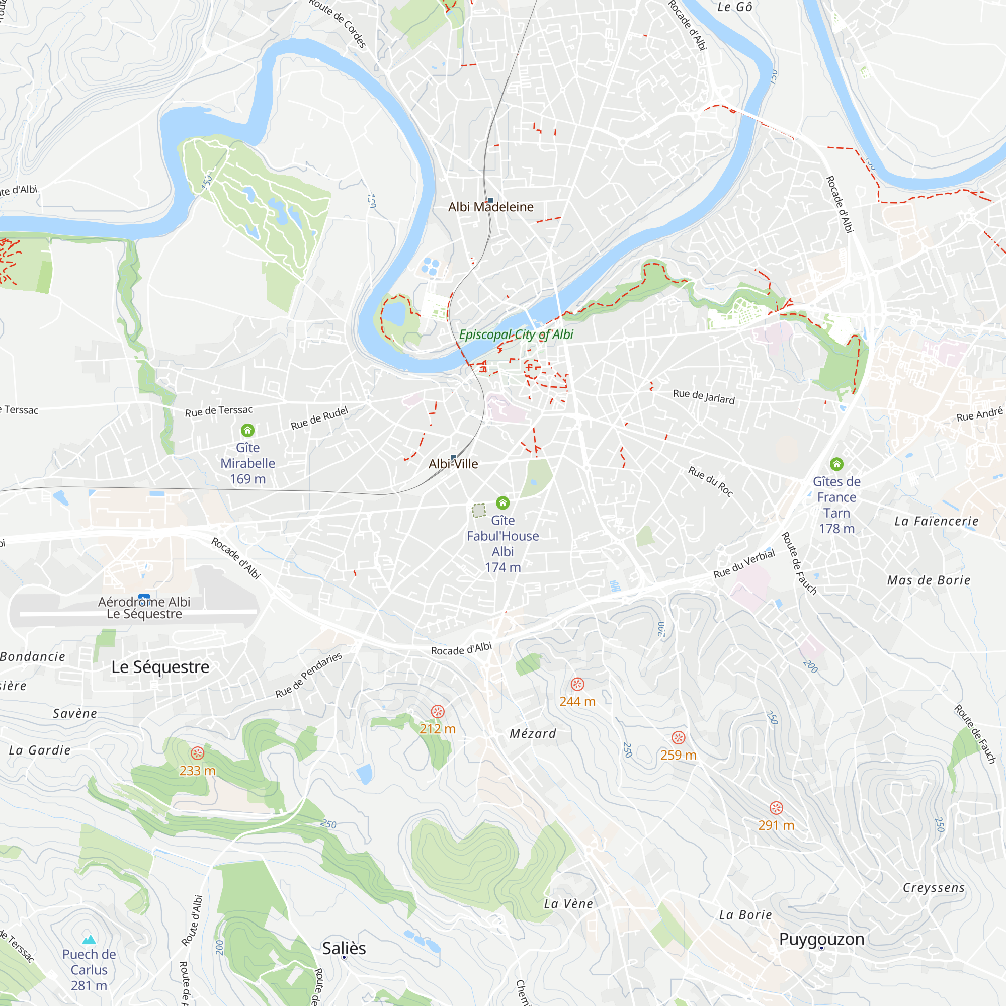 Gîte Fabul'House Albi map