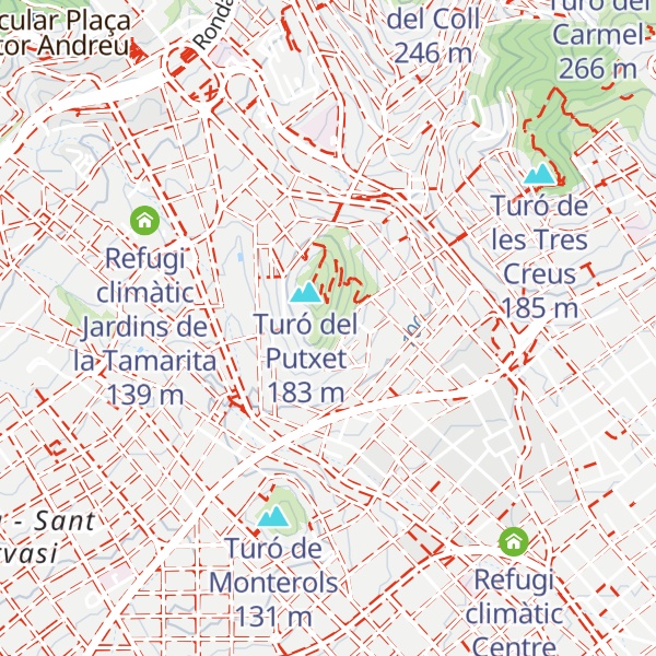 Map of Refugi climàtic Parc Turó del Putget
