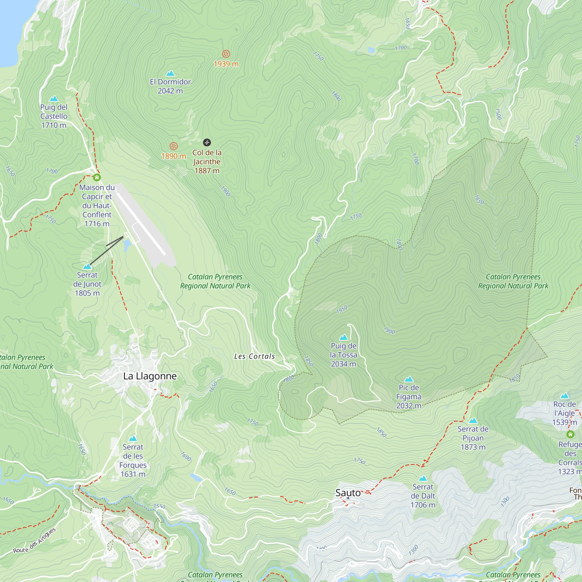 Refuge du Col de la Llose map