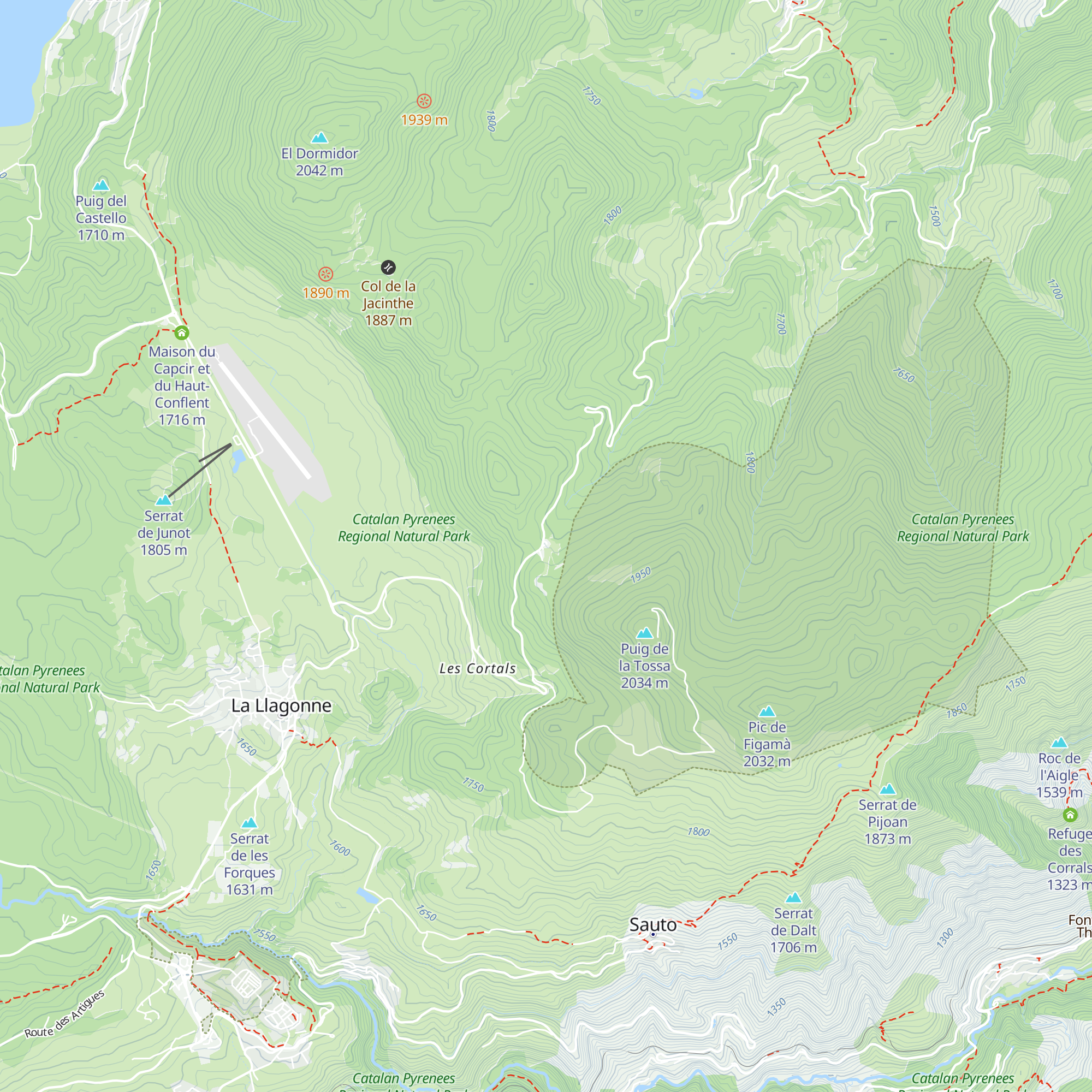 Refuge du Col de la Llose map